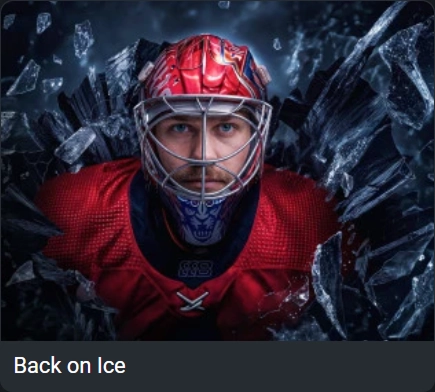 888Starz Back on Ice hockey goalie